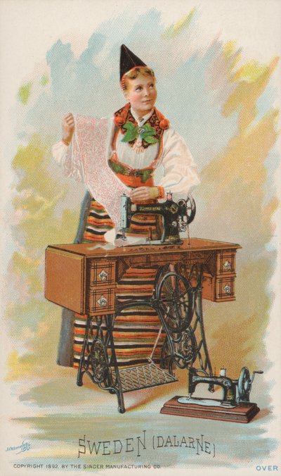 Máquina de coser, Suecia, Dalarna de American School